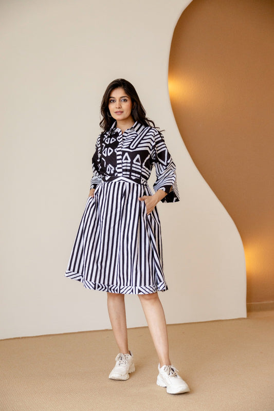 Skyline Shirt and skirt black SET
